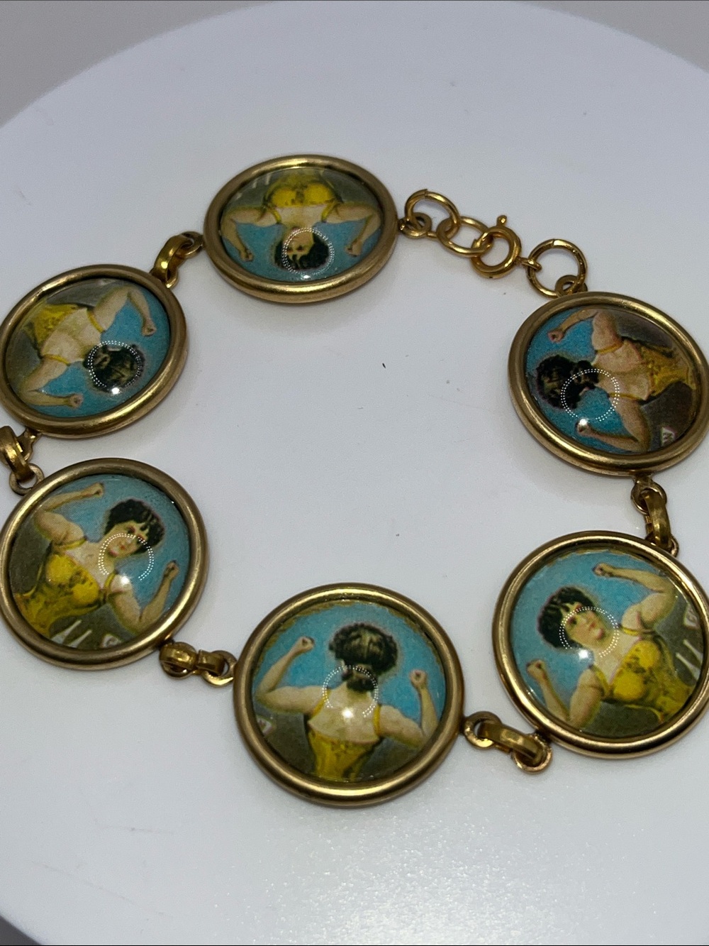 Vintage Retro Strong Lady bracelet Attributed to Designs From The Deep DFTD
